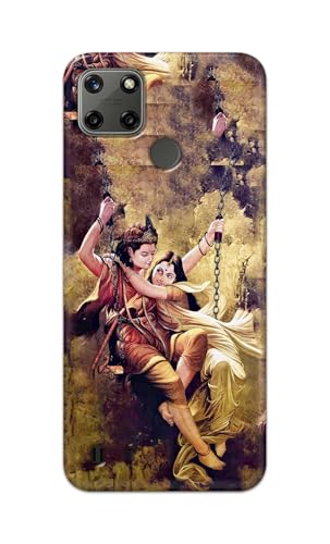 Image of Printed Hard Back Cover for Realme C25Y Back Cover (Radha Krishna Love -J1) -190724(EA)