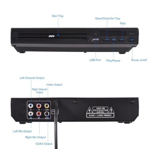 Lecteur DVD VCD multimédia numérique de salon compatible TV avec télécommande - 2