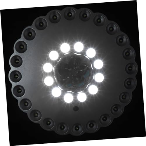 FUTUREORYY Lampada da Campeggio Ricaricabile a 36 Led, Luce per Ombrellone da Giardino Gancio, Illuminazione Esterna per Escursionismo, Campeggio e Emergenza, senza Batterie, Argento