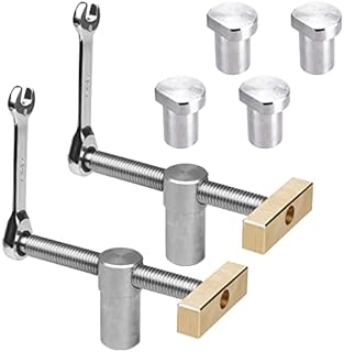 CDIYTOOL Woodworking Table Workbench Auxiliary Tool, Desktop Clip Fast Fixed Clamp Brass Fixture Vise, DIY Positioning Bench Planing Stop Baffle Plate Hole Dogs Set (20mm)