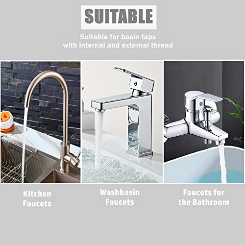 Wasserhahn Adapter,Küchenarmatur Schlauchverbinder & Ende Schnellverbinder, Küchenspüle zu Außenschlauch, Rohrverschraubung,Gartenschlauch Anschluss, für Standard Innengewinde Hahn