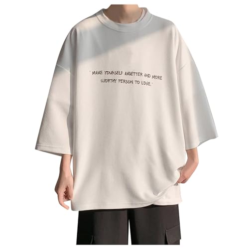 [Povozer] tシャツ メンズ 夏服 七分袖 おおきい サイズ 涼しい ゆったり かっこいい ビッグシルエット春 夏 秋 なつふく ストリート 人気 シンプル オシャレ ビッグt グラデーション 韓国風ファッション カジュアル トップス 柔らかいのサムネイル