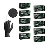 GUS Black 8 Mil Diamond Grip Nitrile Disposable Gloves (1000/Case) (Large)