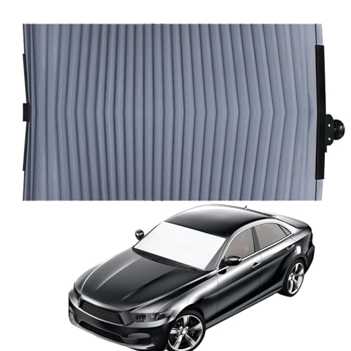 Parasol retráctil para coche, parasol retráctil para parabrisas de coche, cortinas de ventana delantera y trasera para proteger del sol, mantener la refrigeración