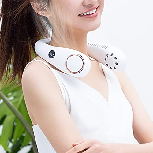 Fã sem lâmina mini verão de verão fã de pescoço pendurado refrigerador de vento forte segurança sóli