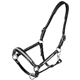 Material: Leder Heinick-Reitsport Qualitäts Lederhalfter ~ Riu Schwarz ~ Stallhalfter Strass WB VB Größe Warmblut