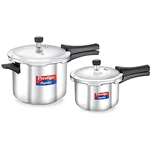 Prestige Stainless Steel Value Pack Outer Lid Pressure Cooker 5 Litre & 2 Litre