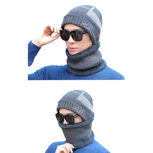 Gorro y bufanda de punto con calefacción USB unisex para invierno 5