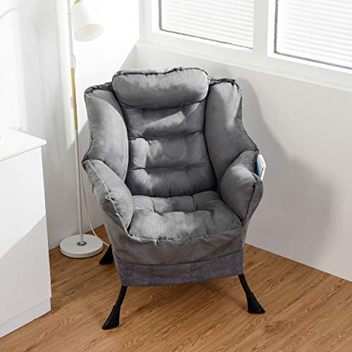 Vafany Adjustable Recliner Chair Reclining Armchair With Ottoman Set And Side Pocket Portable Soft Sofa Chair Lounge Chair Comfy Room Chair For Living Bedroom Office #TOP2