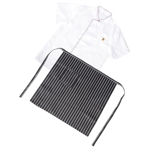 GRIRIW Men's Chef Uniform Women's Chef Coat Comfortable Oil Apron Bbq Kitchen Clothing