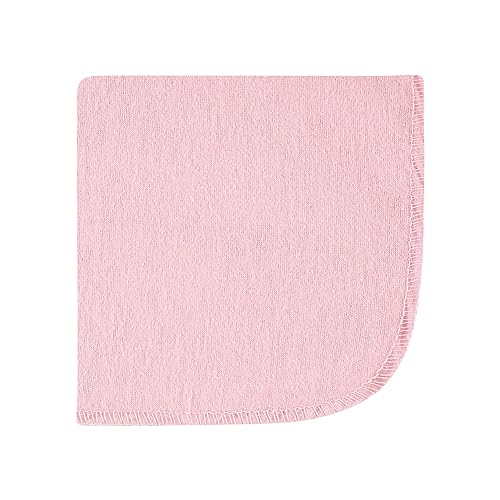 Image of Hudson Baby Unisex Baby Flannel Cotton Poly Washcloths, Girl New Elephant 10-Pack, One Size