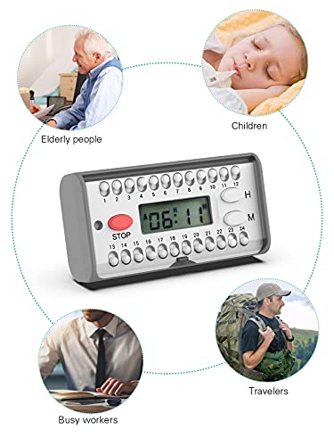 Image of Fullicon Electronic Pill Reminder, Multiple Alarm Medication with 6 Alarms A Day