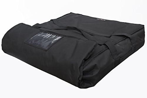 Black Polyester Insulated Pizza / Food Delivery Bag 28" Oversize (XX Large) Professional Pizza Delivery Bag- Moisture Free- Holds Multi Pizza Boxes.