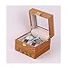 Produktbild Kosmetikorganiser TongN Uhrenbox aus Holz mit 2 Steckplätzen for Herren- und Damenuhren, Shell-Display aus Glas, Aufbewahrungsbox (Color : B)