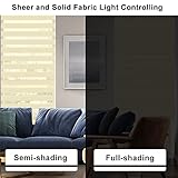 Kokorona Day and Night Blinds Zebra Roller Blinds for Windows, Dual Layer Fabric Zebra Blinds for Doors, Light Filtering Privacy Day Night Blinds, 60cm Wide x 230cm Drop, Beige - Image 4