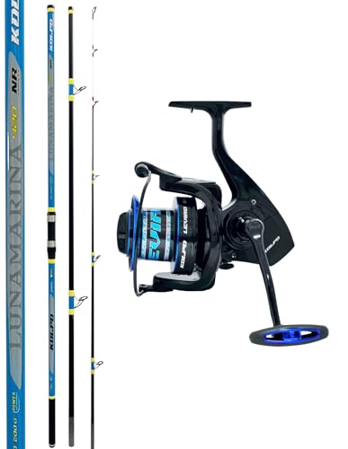  Combo Pesca Surfcasting Canna Tre Sezioni con Mulinello e Filo