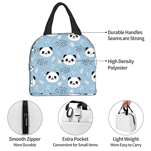 Uyeugv Panda Lunch Bag Box For Women Teens Girls Boys Kids Reusable Insulated Personalized Lunch Bags Stylish Aesthetic For School Work Picnic #TOP5
