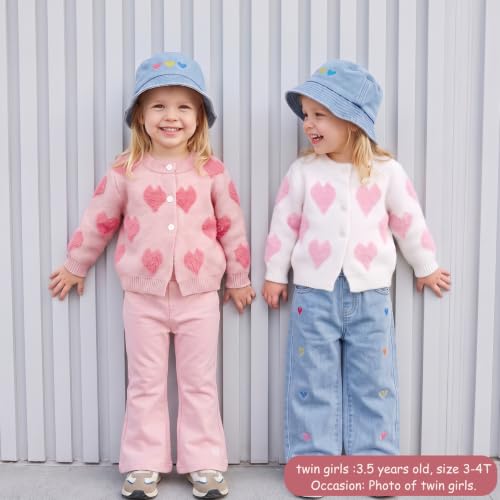Image of Simplee kids Baby Girl Thin Sweater Solid White Pink Cardigans for Toddler 0-3Years