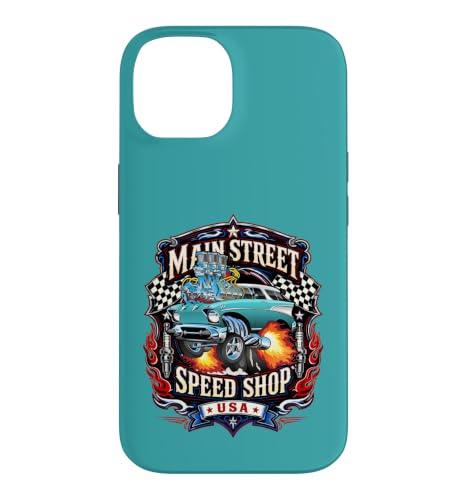 Main Street Speed Shop USA �z�b�g���b�h �}�b�X���J�[ �f�U�C�� �X�}�z�P�[�X iPhone 14 �p