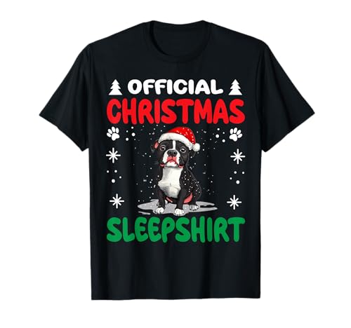 Pijama de Navidad oficial de Staffordshire Bull Terrier para perro Camiseta