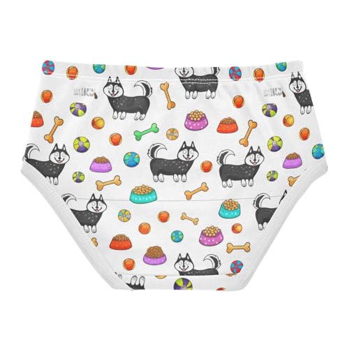 Joisal Girls Underwear Toddler 2t Cotton Panties for Girl Flower Briefs Undies Kids Cute Cartoon Dogs White2
