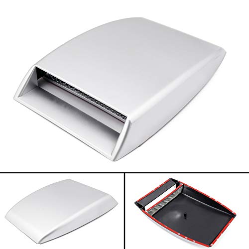 Bruce & Shark(ブルース・サメ)汎用 エア フロー インテーク スクープ ボンネット ダミー スクープ シルバー