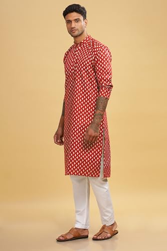 Image of BE ACTIVE Cotton Kurta for Men | Traditional and Refined Design | Indian Kurta | Full Sleeve Kurta
