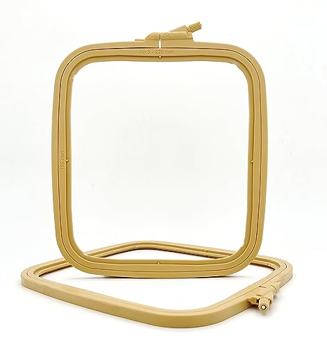 Nurge Plastic Square Embroidery Hoops, Cross Stich Hoop, Punch Needle Hoop (Medium) #TOP10