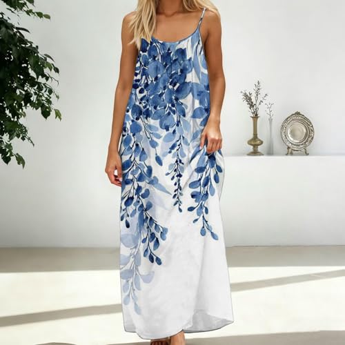 Image of HTHLVMD Backless Cami Dress Summer Dresses for Women 2026 Spaghetti Strap Dresses Womens Solid Color Backless Cami Dress