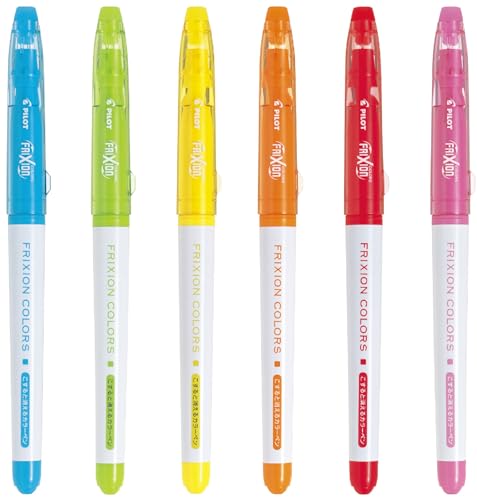 Pilot Frixion Colors Erasable Marker Pen, 6 Color Set (SFC-60M-6C) - image 2