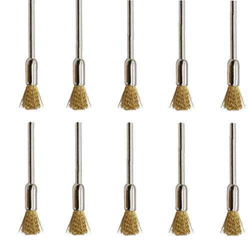 Pack De 10 Ruedas De Alambre Del Metal Del Cepillo De Descalcificación Cepillo Con Mango Desmontable Pulido Rueda De Forma Rodillo De Fresado Herramienta Pluma Cover