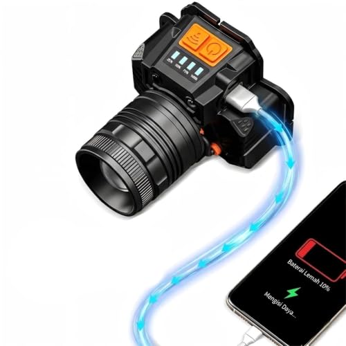 Linterna frontal recargable para correr y hacer senderismo con sensor de activación rápida 4