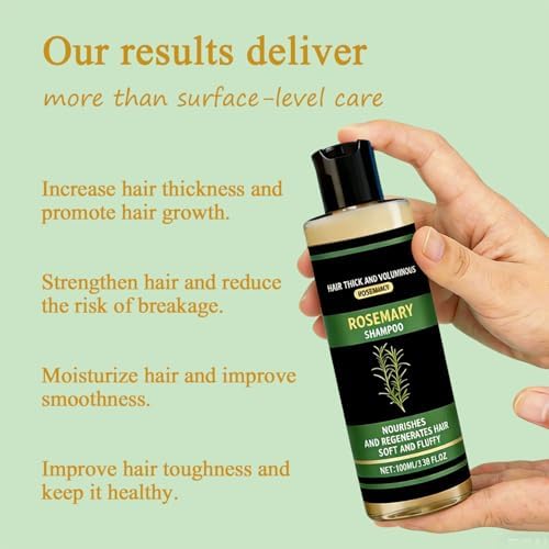 2 PCS Rosemary Shampoo for Hair Thickening and Growth, Organic Thickening Shampoo for Men & Women, — view 2