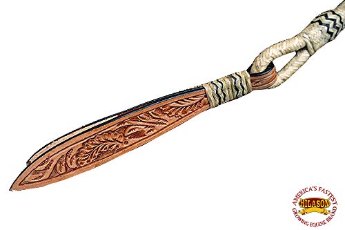 Hilason 50 Inches Rawhide Romal Reins Western Braided Leather Show Horse Natural | Romal Reins For Horses | Romal Reins Rawhide | Braided Leather Reins #TOP2