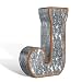 Galvanized Metal 3D Letter J