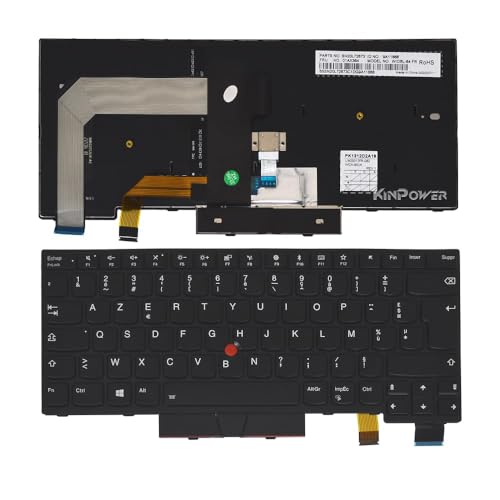 Clavier Azerty Français avec rétroéclairage pour PC Lenovo T470 T480