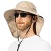 SUN CUBE Outdoor Wide Brim Sun Hat with Neck Cover Flap | Men, Women Summer Sun Protection Hat UPF 50+ for Hiking, Fishing, Gardening | Breathable, Foldable (Tan)