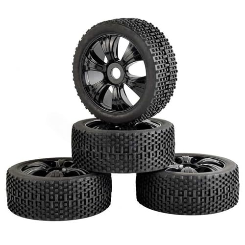 RC�p�[�c For HSP For Baja 1/8 4 �S���z�C�[���^�C�� 112 × 43 �~�����[�g���Z�p�A�_�v�^ 17 �~�����[�g�� RC �J�[�p�[�c�A�N�Z�T���[�X�y�A�������Ⴢ�f��(Black)