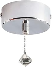 HEIBTENY Zugschalter,Durchmesser 80 Mm, Länge 150 Cm Für Badezimmerleuchten, Deckenventilatoren, Jalousien,Verbesserte Ästhetik Mit Zugrohr Und Reißverschlussgriff(Chrome)
