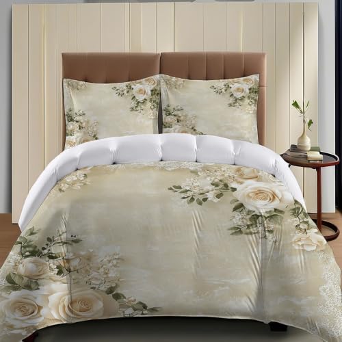 Housse de couette 220x240 microfibre pour lit 2 personnes parure avec zip - 5