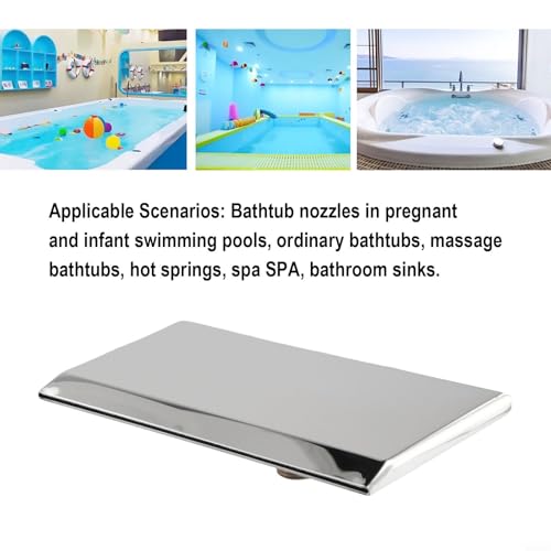 Cascade de piscine en acier inoxydable, arroseur mural avec filetage G1/2, fontaine polie miroir pour piscines hors sol, spa d'arrière-cour, étang de jardin, argenté – vue 4