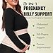 Pregnancy Belly Support Band Maternity Belt Back Support Belly Bands for Pregnant Women Lightweight Belly Band Back Brace Pregnancy Belly Support Pregnancy Must Haves for Pregnant Women,Beige,Medium