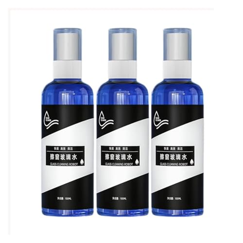 窓掃除用水垢除去剤(窓掃除ロボット用)液体鏡磨きガラス垢除去スプレー(3PCS)