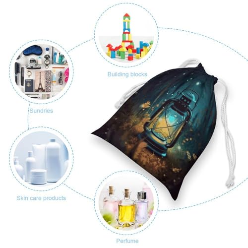 Drawstring Storage Bag Sports Cinch Sack Fireflies And Lantern Gym String Bags for Travel Swimming Beach3