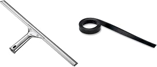 Unger Industrial LLC 92102C Window Squeegee, 16-Inch, Silver & Industrial LLC 960210C 18-Inch Cut-to-Size Replacement Squeegee Rubber