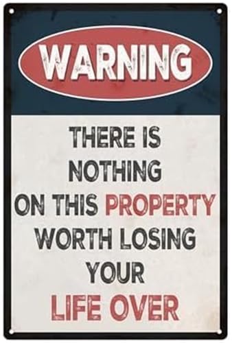 AUOQKQUT No Trespassing Warning Sign There Is Nothing On This