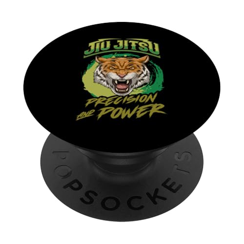 Jiu Jitsu Precision and Power - Grappling BJJ Tiger Head PopSockets PopGrip Intercambiable