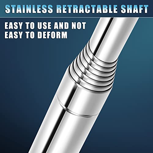 Chmapkey Two-Sided 6Ft / 9Ft / 12Ft / 14.5Ft Golf Ball Retriever Lite Version - Premium Stainless Steel Telescopic Golf Ball Picker (14.5Ft, Yellow) #TOP3