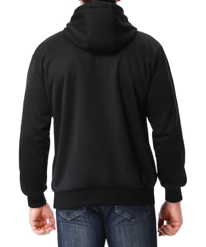 Men's Relaxed Fit Fleece-Lined Pullover Hooded Sweatshirt Comfortable and Soft2