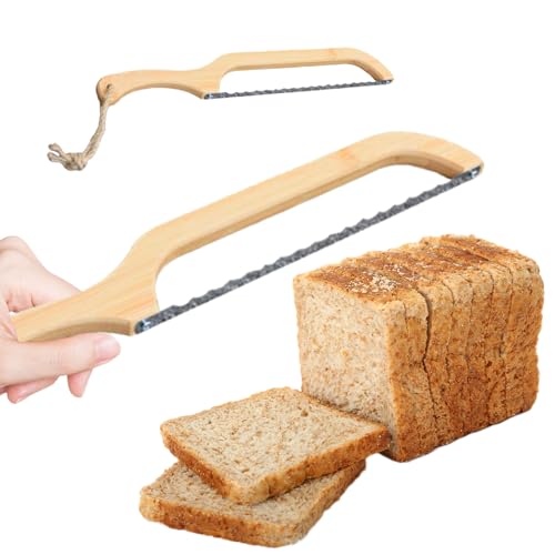 Teksome Coltelli da Pane seghettati | Coltelli da Pane per Pane Fatto in Casa | Taglierina per Pane seghettata Lunga in Acciaio Inossidabile con Impugnatura Comoda per Biscotti e panini